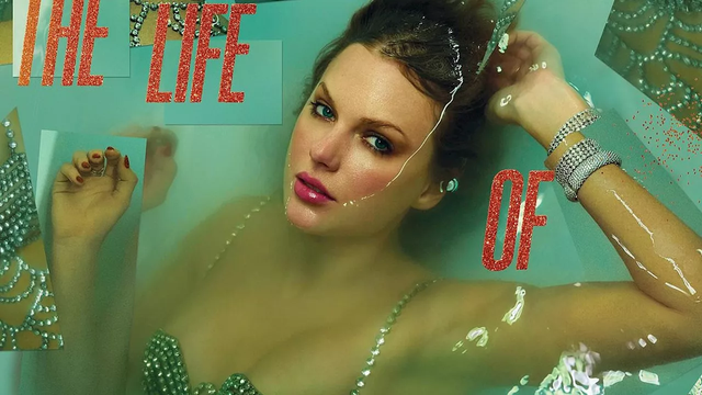 Album cover showing Taylor as Ophelia in a bathtub nearly overwhelmed by the water. 