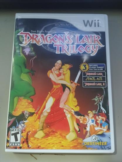 Don Bluth's Dragon's Lair Trilogy for the Nintendo WII 
3 classic games in one - Dragon's Lair, Space Ace and Dragon's Lair II