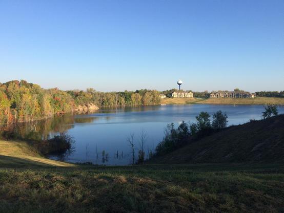 A lake.
