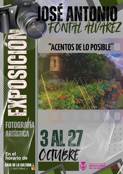 "Acentos de lo posible" del Creatiz y artista J. Antonio Fontal Álvarez en la "Casa de Cultura de Miraflores de la Sierra" en Madrid, España.