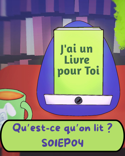 Titre épisode de podcast J'ai un livre pour toi, qu'est qu'on lit ? S01ep04