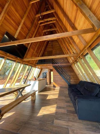 5 A-Frame houses on 24 hectares of land