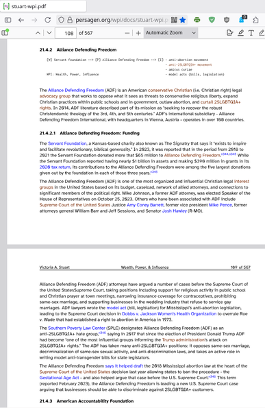 Anti-LGBTQ+ hate group Alliance Defending Freedom:  Christian group defending LGBTQ+ conversion therapy at SCOTUS accused of using "false evidence"
https://www.advocate.com/politics/conversion-therapy-supreme-court-evidence
https://persagen.org/wpi/docs/stuart-wpi.pdf

🇺🇲 🇬🇧 #GOP #Christofascism #SCOTUS #antiLGBTQ #AmericanReich #AmericanGulag  #transgenocide
🇨🇦 #Poilievre #DanielleSmith #ScottMoe #Trumpism
🇨🇦 #Trumpism

🏳️‍⚧️ #TransLivesMatter #BlackTransLivesMatter #TransRights #TLM #BTLM
https://mastodon.social/@persagen/114186381298087870

#capitalism #inequality #DemocraticSocialism #justice
