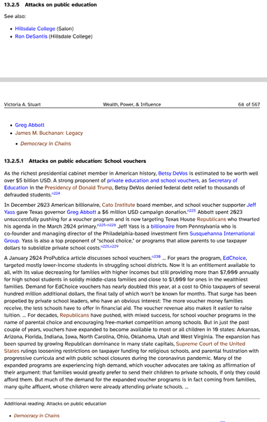 https://persagen.org/wpi/docs/stuart-wpi.pdf

/1 [thread] Charter schools
https://mastodon.social/@persagen/110608529417350253

🇺🇲 🇬🇧 #GOP #Christofascism #SCOTUS #antiLGBTQ #AmericanReich #AmericanGulag #AmeriKKKa #transgenocide
🇨🇦 #Poilievre #DanielleSmith #ScottMoe #Trumpism

🏳️‍⚧️ #TransLivesMatter #BlackTransLivesMatter #TransRights #TLM #BTLM
https://mastodon.social/@persagen/114186381298087870

#capitalism #inequality #DemocraticSocialism #justice
