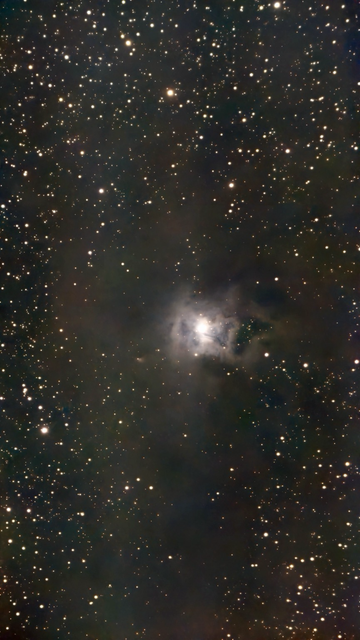 NGC 7023 The Iris Nebula - s50 telescope processed image.  Compared to last morning’s image, there seems to be more details with the nebula clouds. Background is not as dark though. 