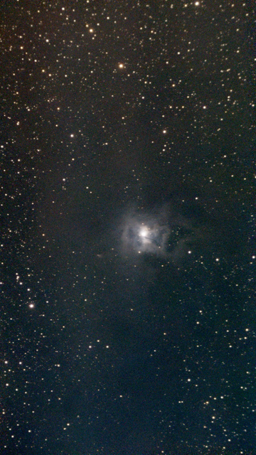 NGC 7023 The Iris Nebula - s50 unprocessed image.  Even without the denoising, more star details seem to come through. 