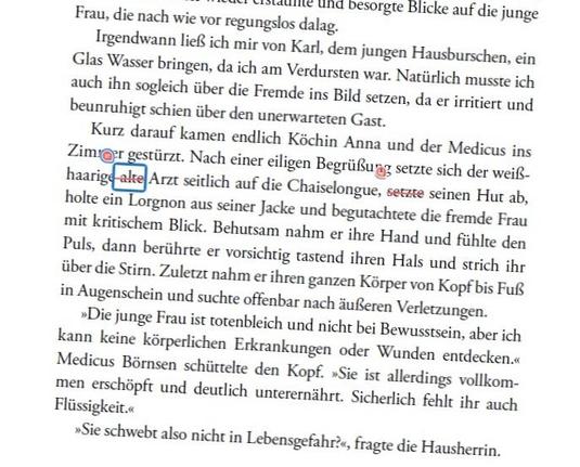 Bei der Fahnenkorrektur für den Historischen Roman "Die geheimnisvolle Fremde", der in Kürze erscheinen wird ...