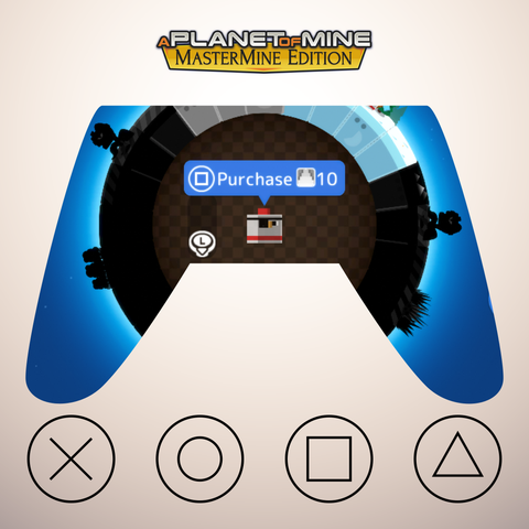 Playstation controls implemented on A Planet of Mine MasterMine Edition