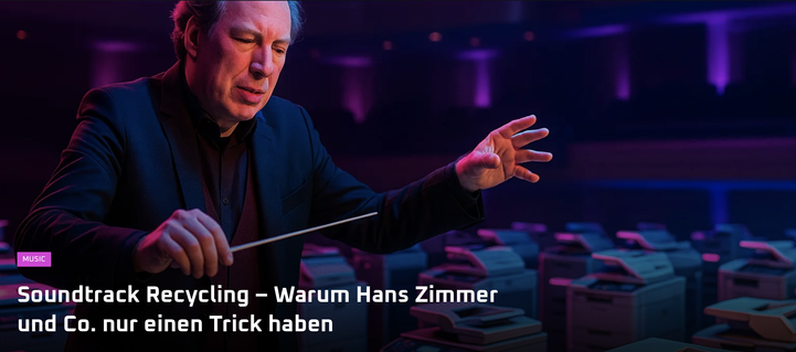 Soundtracks, einzigartige Meisterwerke....was? WAS?!

#Soundtracks #OST #Theme #Score #Hanszimmer #JamesHorner #AlanSilvestri #dannyelfman

https://vampyres.tk/music/soundtrack-recycling-warum-hans-zimmer-und-co-nur-einen-trick-haben/