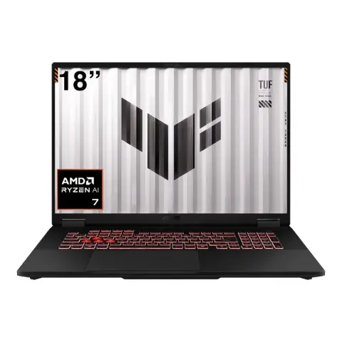 ASUS TUF Gaming 18 avec processeur Ryzen 7 260 et carte graphique RTX 5050, 16 Go DDR5, 512 Go SSD, écran 18″ 144 Hz — PC portable gamer performant
