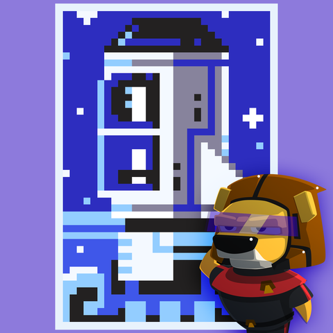Spaceship from A Planet Of Mine Mastermine Edition in Hungry Cat Nonogram pixel art video game