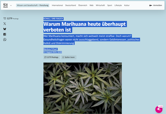Text und Bild von Cannabispflanzen
Dass Marihuana, getrocknete Cannabisblüten, heute vielfach als illegales Rauschmittel gilt, hat kulturhistorisch spannende wie verworrene Hintergründe.
AP / Jessie Wardarski
Auf einem Hügel unweit der kalifornischen Küste liegt nah San Simeon ein Anwesen, das seinesgleichen sucht. Griechische Säulengärten, Pools, Privatkino, holzvertäfelte Salons und ein Ausblick bis zum Pazifik. Größen aus Politik und Popkultur gingen in den 1920ern in der Villa aus und ein. Dem Eigentümer mangelte es selbst nicht an Bekanntheit: William Randolph Hearst war der Medienmogul seiner Zeit, bis heute gilt als Vorbild für das Drama Citizen Kane. Er besaß nicht nur imposante Anwesen, Magazine und Zeitungen, sondern auch Wälder. Diese stehen im Mittelpunkt einer Debatte um die Beweggründe für das Verbot von Marihuana. https://www.derstandard.de/story/3000000182196/warum-marihuana-heute-ueberhaupt-verboten-ist
