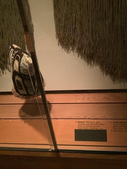 blanket twill weave spun mountain wool with twisted pieces of commercial cloth coast #salish #cowichan #tlingit