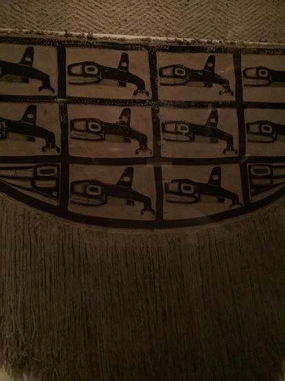 blanket twill weave spun mountain wool with twisted pieces of commercial cloth coast #salish #cowichan #tlingit