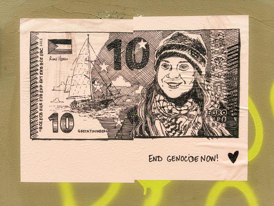 10€, Greta Thunberg, End Genocide Now!
