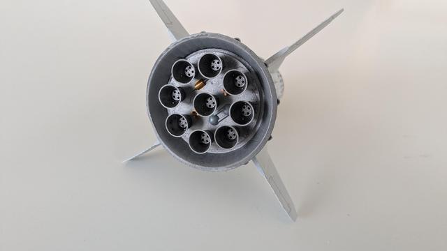 3D printed Reban moon rocket, 1/500 scale