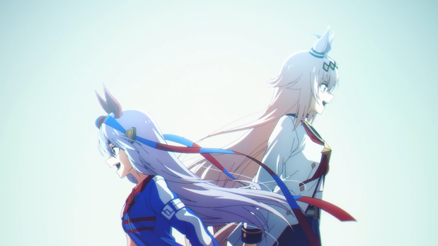 Tamamo Cross and Oguri Cap from the anime series Uma Musume: Cinderella Gray Part 2 Episode 1.