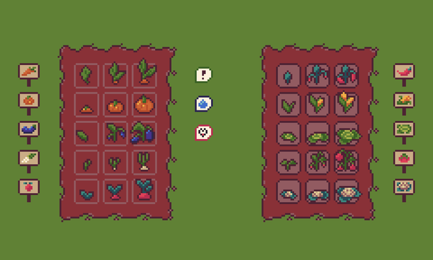 pixel art vegetable farm