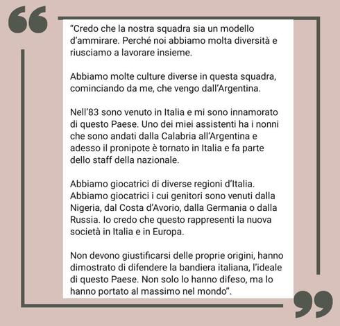 Parole di Velasco per l'integrazione e la società multietnica
