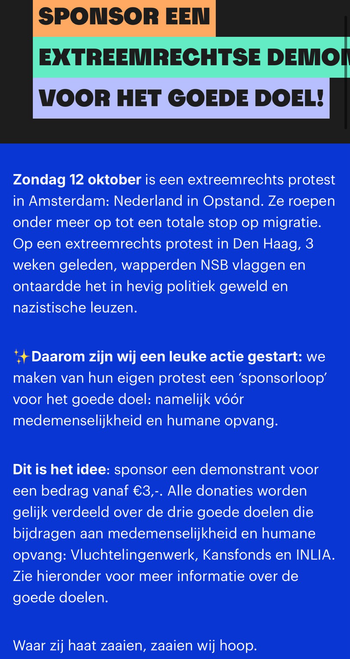 Tekst op de site van De Goede Zaak (link in tweet)