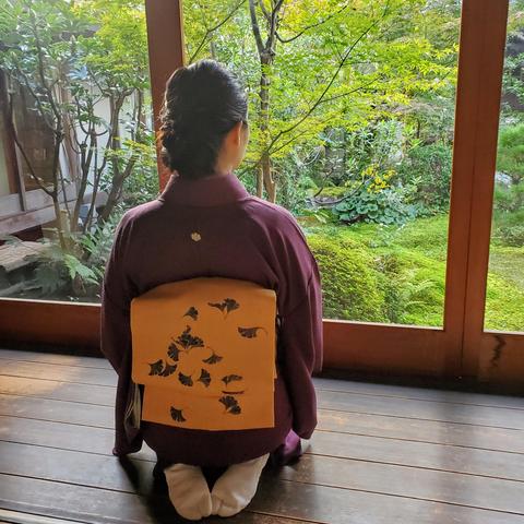 Nao-san in purple kimono.