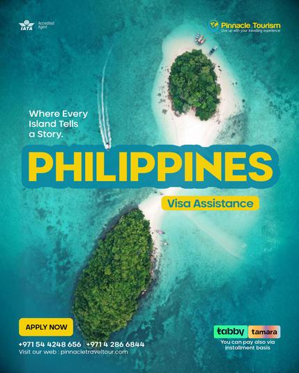 Where Every Island Tells a Story!
From hidden lagoons to world-famous beaches, the Philippines invites you to explore paradise like never before.
Apply now for your Philippines Visa Assistance with Pinnacle Tourism smooth, fast, and hassle-free.
Pay easily with Tabby or Tamara – installment options available!
Call/WhatsApp 📞 +971 54 424 8656 | pinnacletraveltour.com | https://bit.ly/PinnacleWP
#PinnacleTourism #PhilippinesVisa #VisaAssistance #ExplorePhilippines #IslandEscape #Tabby #Tamara