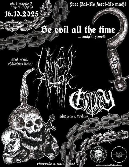 Live music poster at Black Inside, Lonate Ceppino, Italy
16/10/2025