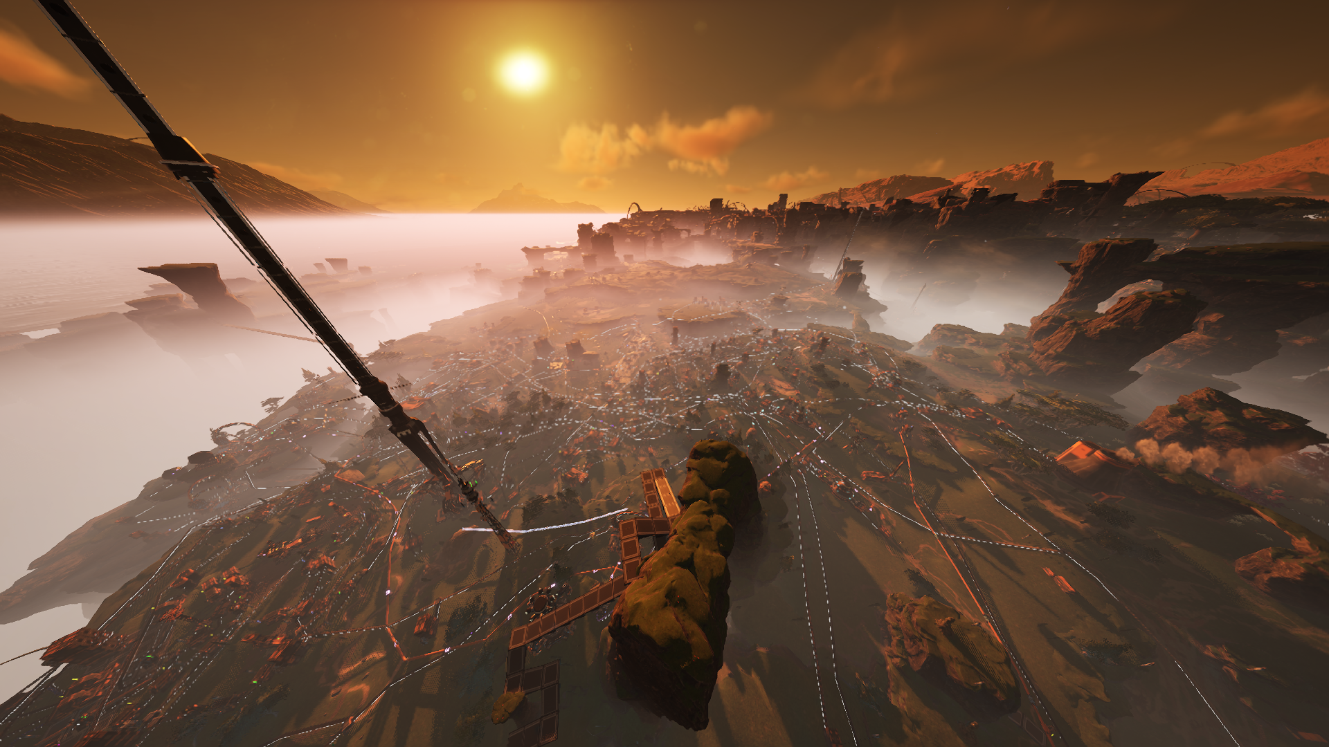 screenshot from satisfactory at dawn screenshot from satisfactory at dawn