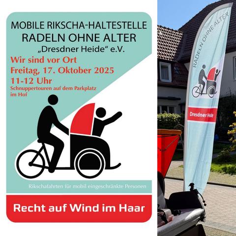 Plakat für eine Schnuppertourhaltestelle 