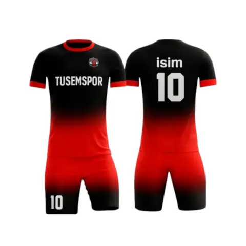 Siyah & Kırmızı Degrade Dijital Forma,