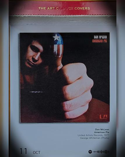Abreißtageskalender von seltmann mit dem Kalenderblatt des Vinyl-Covers der LP "American Pie" (1977) von Don McLean