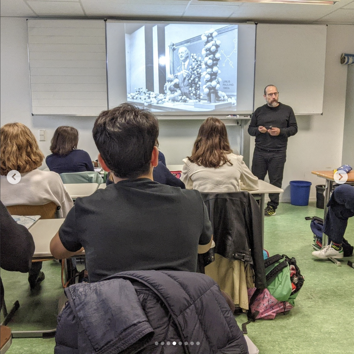 Students listening to my talk about research careers