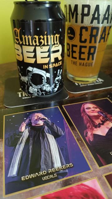 Inside of Ayreon Universe Live album with Edward Reekers featuring as one of the singers.... Amazing Beer in Space (IPA) by LOC brewery in the background.