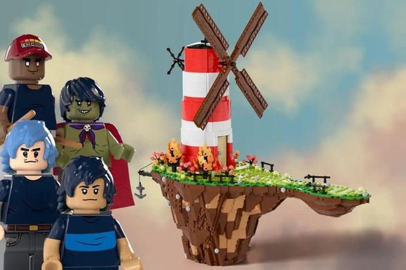 LEGO® Gorillaz set turns the Flying Windmill Island into a music collectible