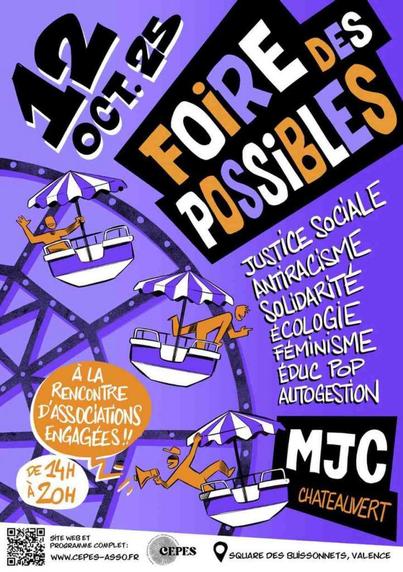 Foire des Possibles à Valence (Drôme-26) - 12 octobre 2025