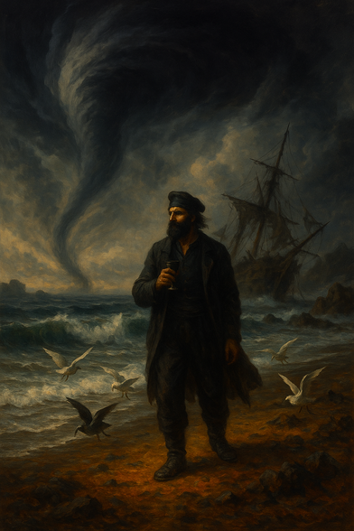 Muere la tierra,
voraz tragedia.
La maldita dignidad
salta al vacío.

Luciérnagas sonríen
en un vuelo
que marca sus luces.

Luz que añora
el abrazo del sol,
luz que los vientos esculpen,
luz que zarandea al tiempo.

Pecho inerte:
inmóvil,
parte en sollozos,
corazón perdido
en sal.

Un jadeo
empuja la bruma.
Nubes grises,
justicia en el canto
de los vientos.

Cielo tiembloroso,
el recuerdo,
ahogado
en tenues cristales.

La bahía se esconde
tras la borrasca,
sepultando
la belleza.

Barco encallado.
Truenos,
tambores de la luz.
Derrotado capitán,
tormenta de granizo
desata el huracán
que trota abandonado
en alta mar.

Huracán de hipnótica esencia,
huracán amante de las hojas,
huracán que hostiga las sombras.

¡El pecho sonríe!
Banquete de gaviotas,
un corazón negro
brinda
para esquivar
la muerte.