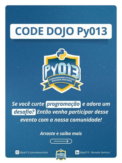 CTA do Code DOJO 2025 da Py013