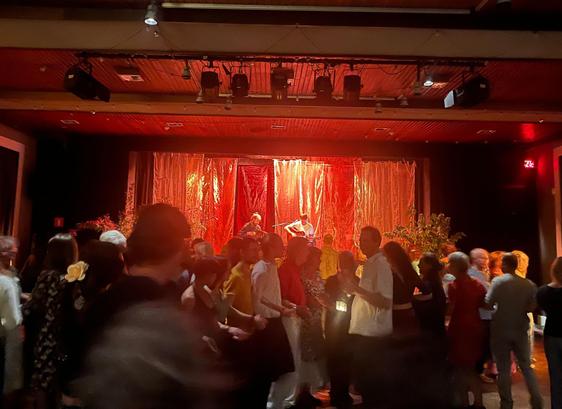 concert with people dancing