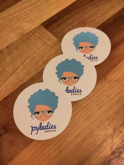 pyladies zurich stickers on a table