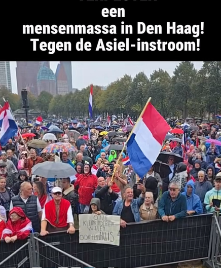 Duizenden mensen kwamen samen op Malieveld tegen immigratie.