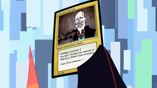 Blue Eyes White Uncle from the anime series New Panty & Stocking with Garterbelt.