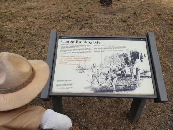 Ranger Sarah learns that at Canoe Camp the Corps of Discover made 5 canoes out of large ponderosa pines. Read more at https://www.hmdb.org/m.asp?m=109875
— in Orofino, ID.