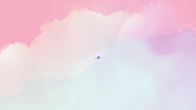 GRIS – Inicio del juego
Descripción:  Captura del inicio del juego GRIS, donde el personaje aparece cayendo.