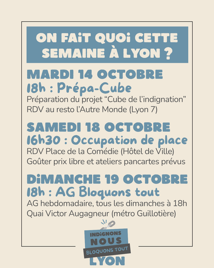 Visuel de l'agenda de la semaine
