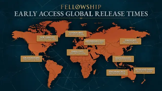 Fellowship Early Access: Globale Release-Zeiten für den Start am 16. Oktober
