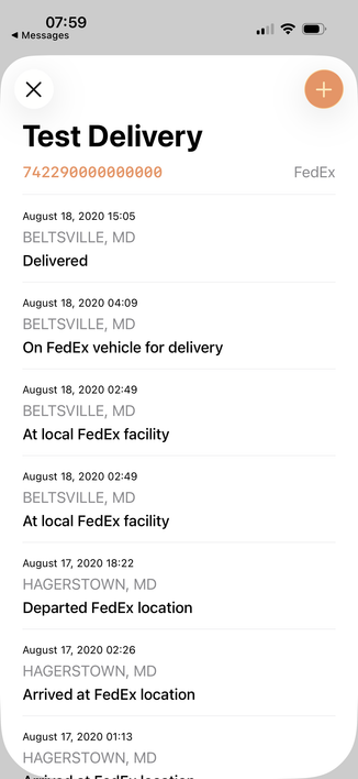 Shared delivery example