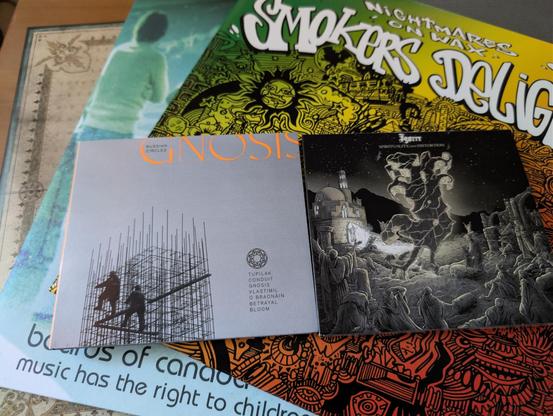 A shot of the covers for all the albums