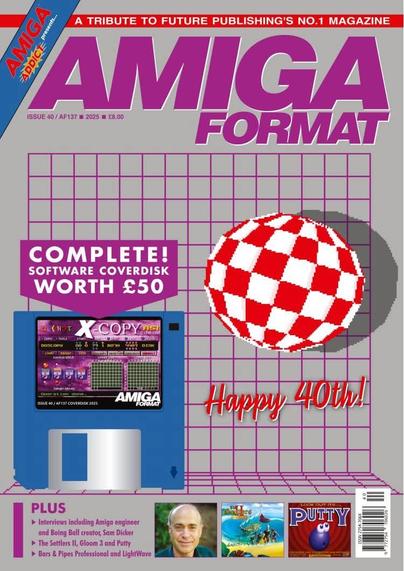 The cover of Amiga Addict 40, styled as a cover of Amiga Format