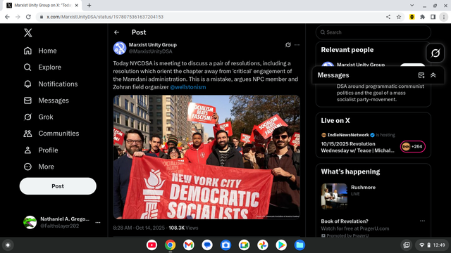 @MarxistUnityDSA: Today NYCDSA is meeting to discuss a pair of resolutions, including a resolution which orient the chapter away from 'critical' engagement of the Mamdani administration. This is a mistake, argues NPC member and Zohran field organizer @wellstonism

Link Here: https://socialisttribune.substack.com/p/nyc-dsa-orients-to-a-zohran-administration