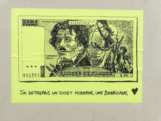 J'AI ENTREPRIS UN SUJET MODERNE, UNE BARRICADE,